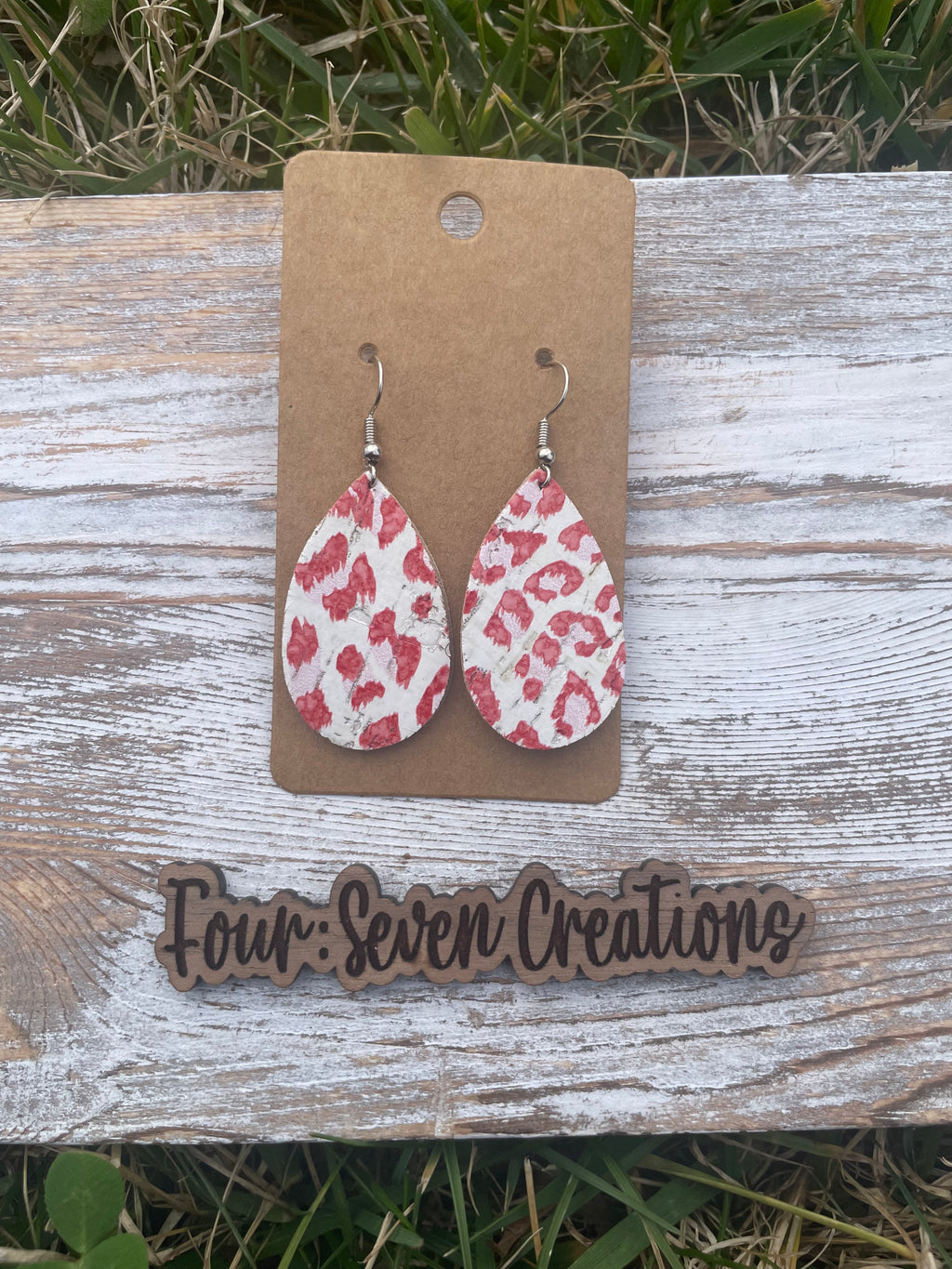 Red Cheetah Teardrops