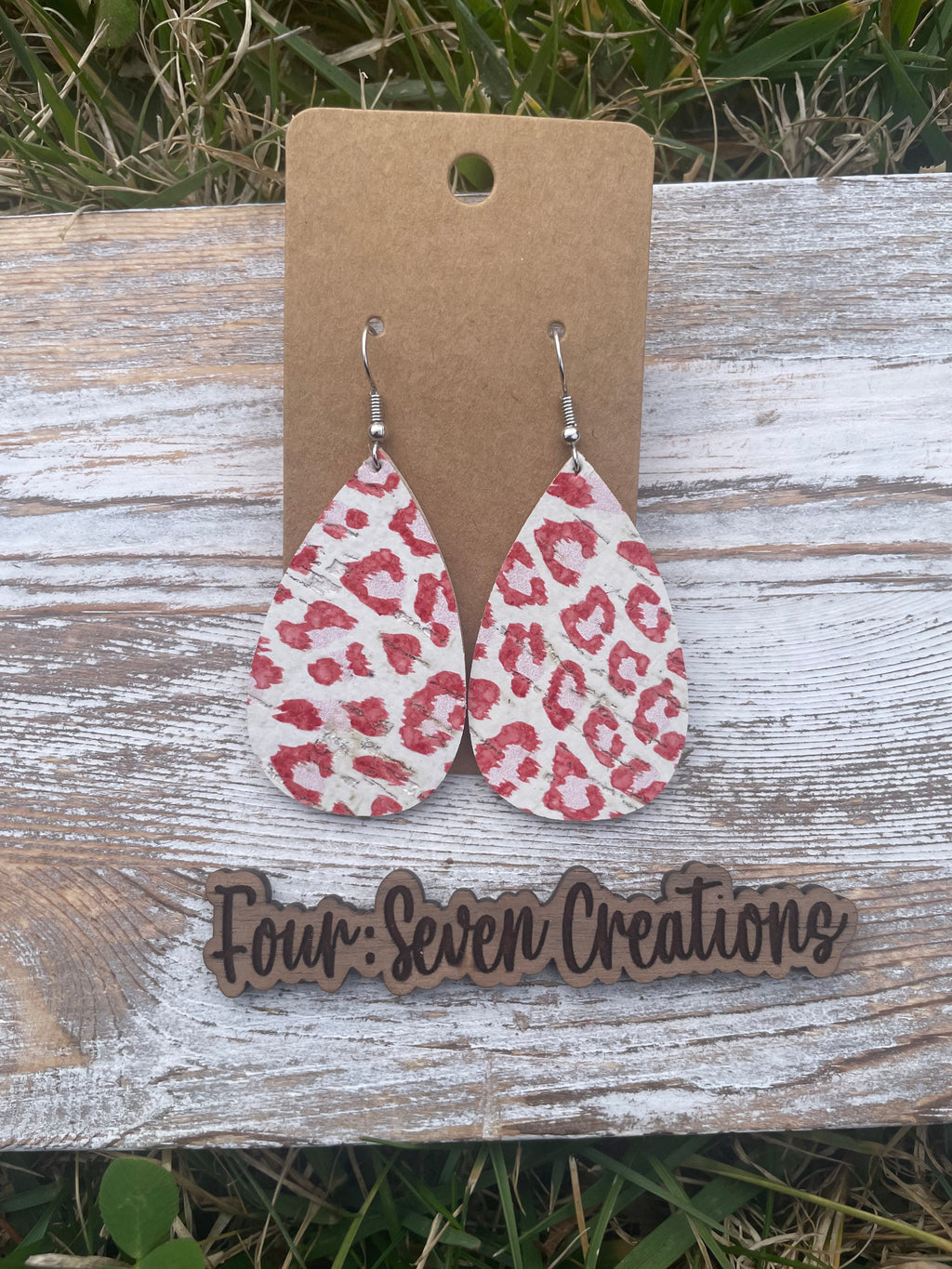 Red Cheetah Teardrops