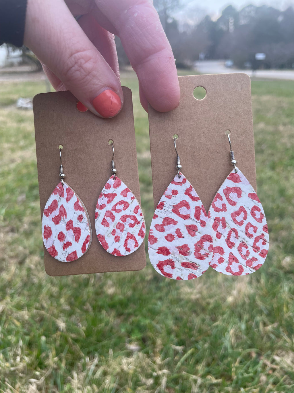 Red Cheetah Teardrops