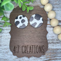 Large Cow Print Studs
